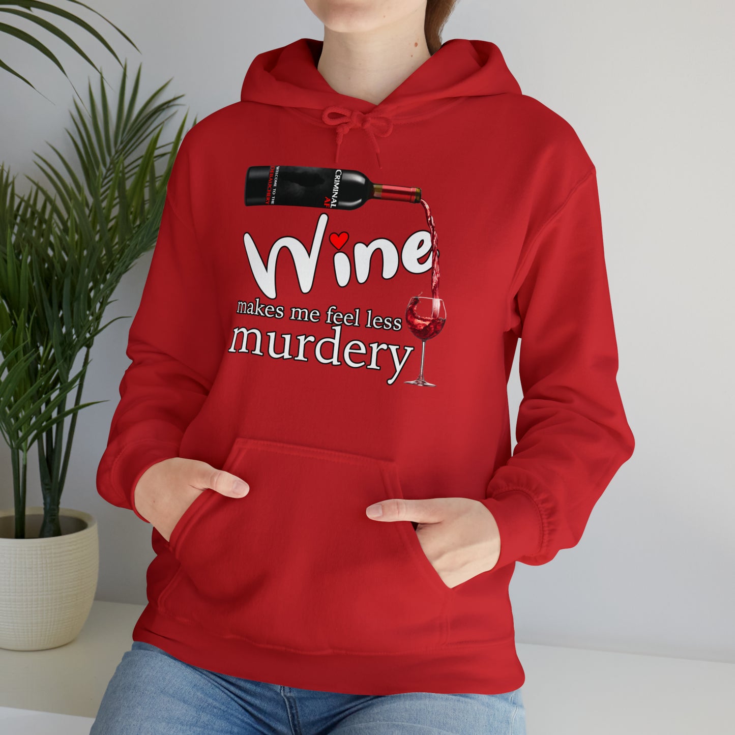 Make Me Feel Less Murdery Unisex Heavy Blend™ Hooded Sweatshirt