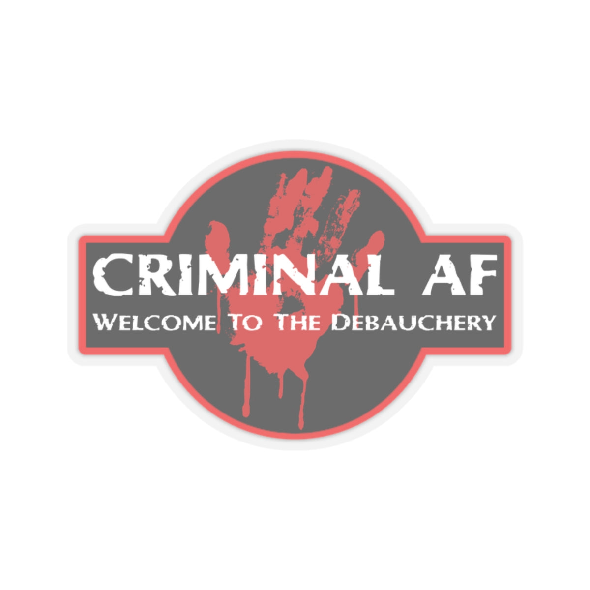 Criminal AF Jurassic Kiss-Cut Stickers