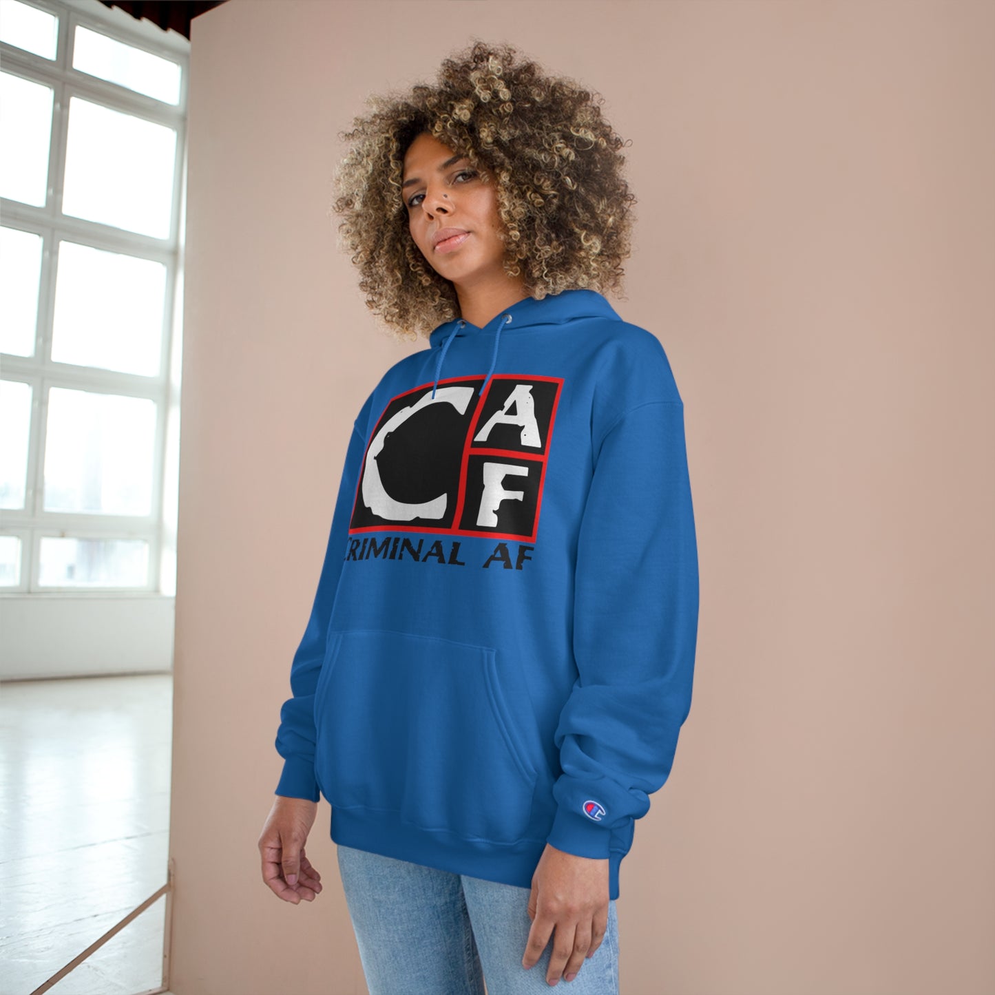 CAF Champion Hoodie - Unisex - Black Print