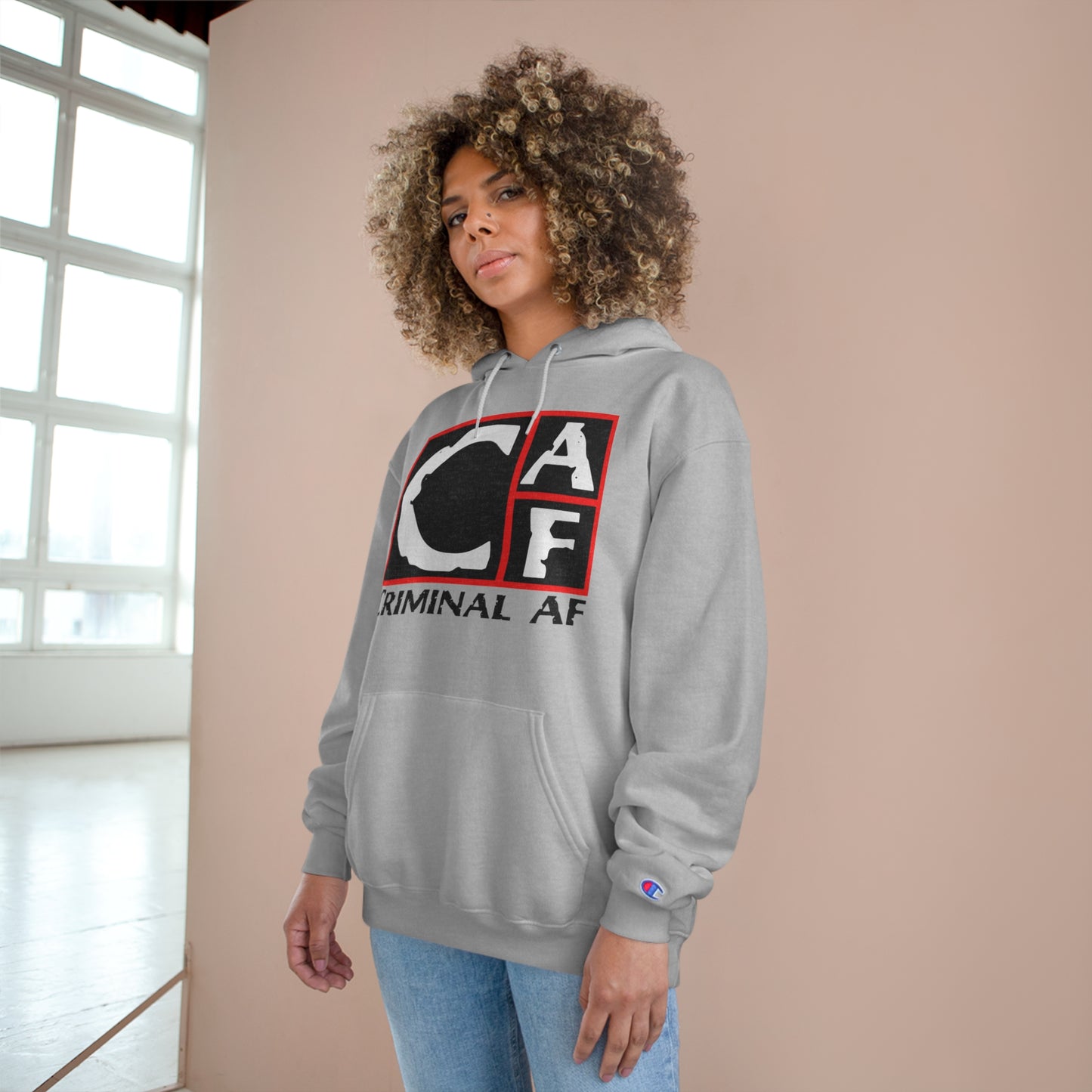 CAF Champion Hoodie - Unisex - Black Print