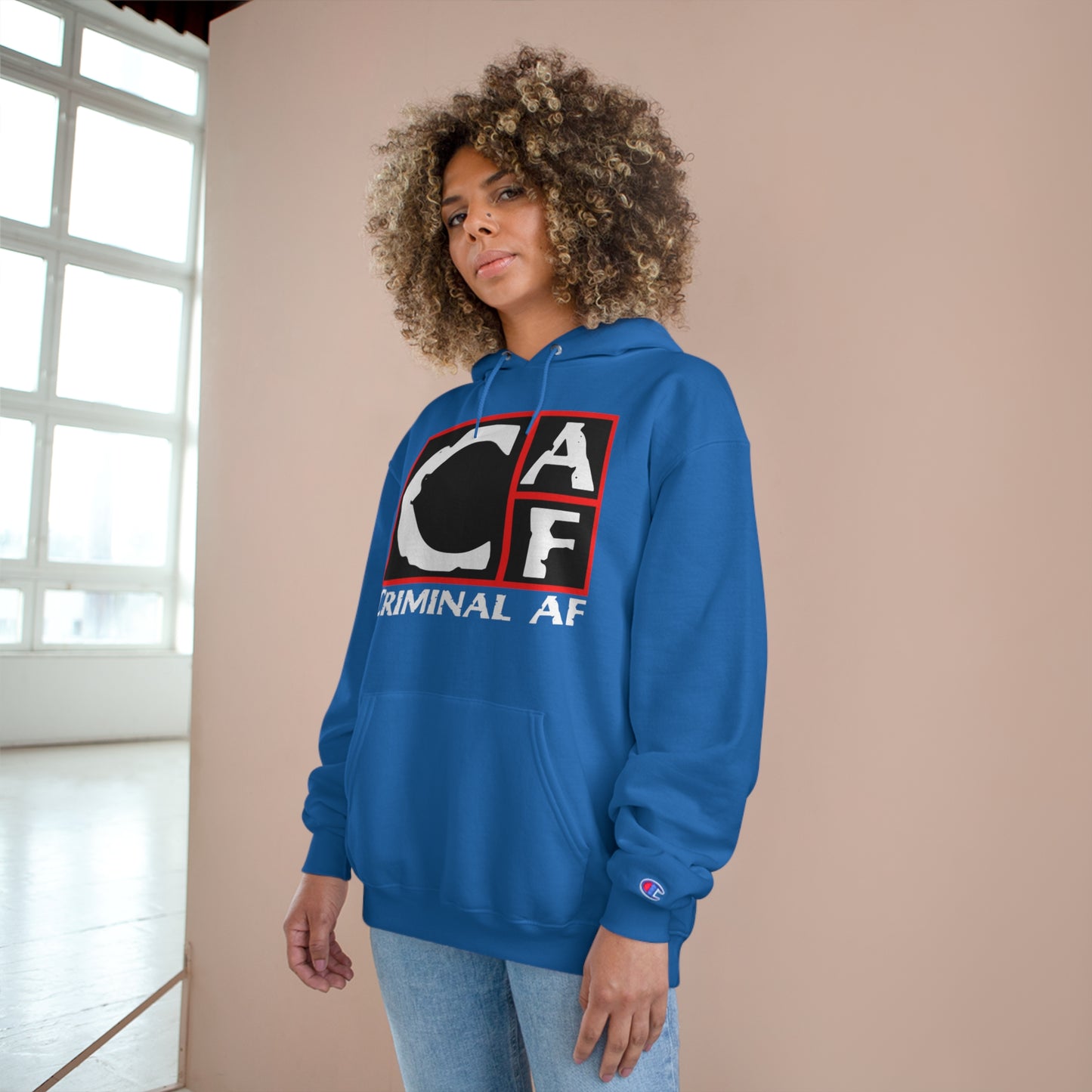 CAF Champion Hoodie - Unisex - White Print