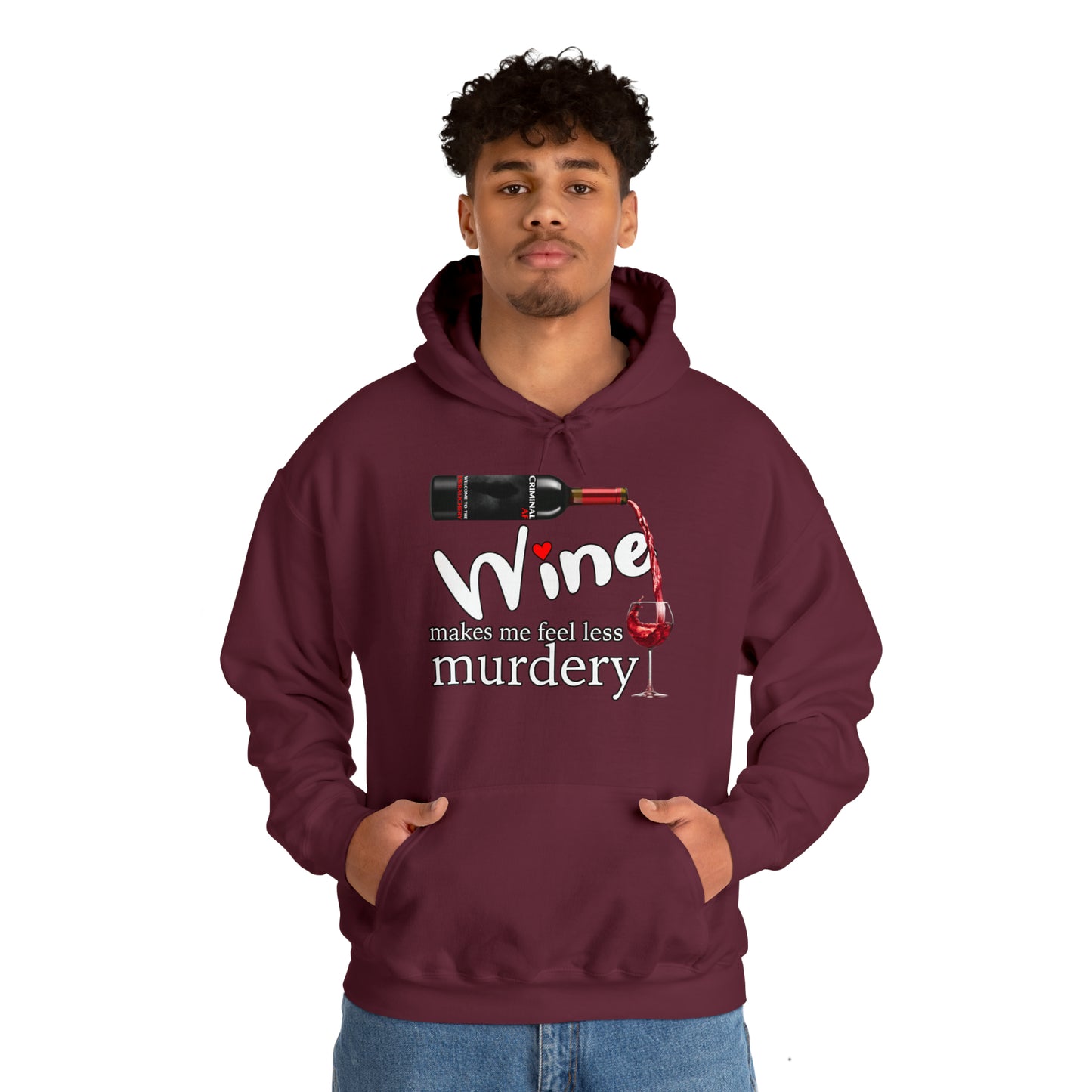 Make Me Feel Less Murdery Unisex Heavy Blend™ Hooded Sweatshirt