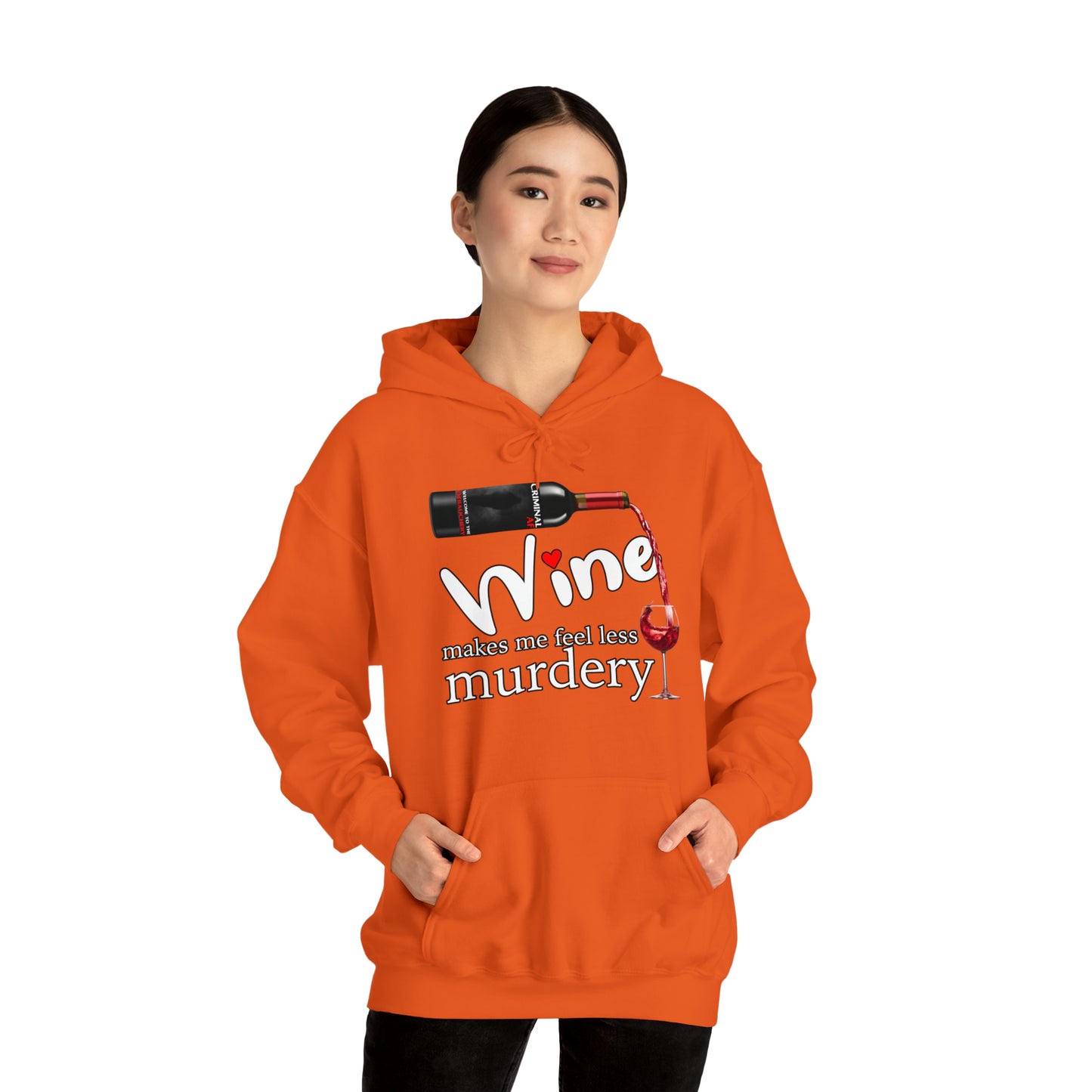 Make Me Feel Less Murdery Unisex Heavy Blend™ Hooded Sweatshirt