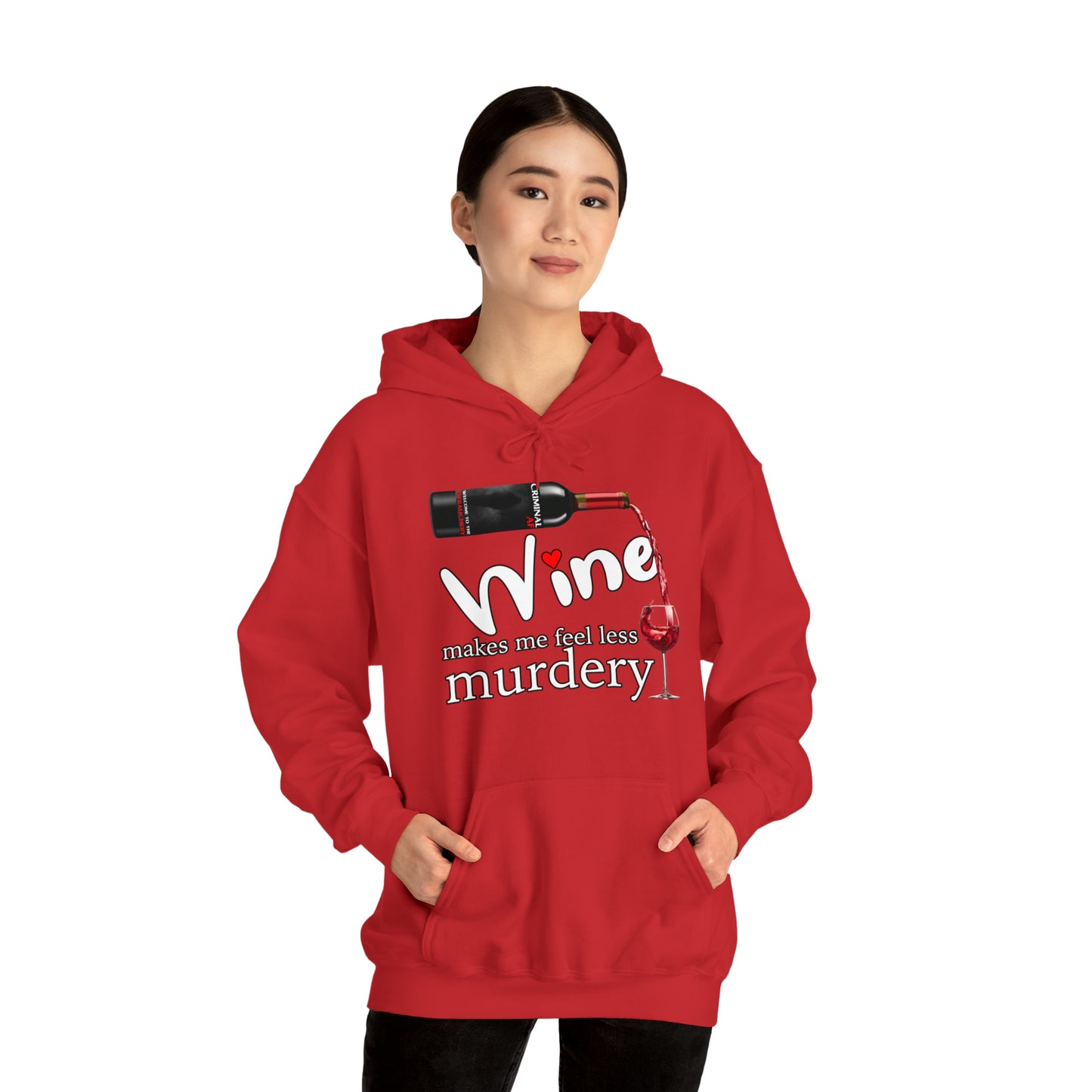 Make Me Feel Less Murdery Unisex Heavy Blend™ Hooded Sweatshirt