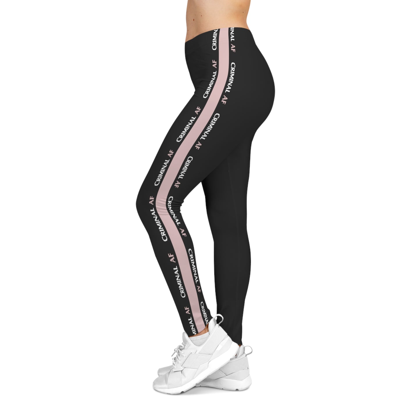 Criminal AF Women's Casual Leggings Blush Pink