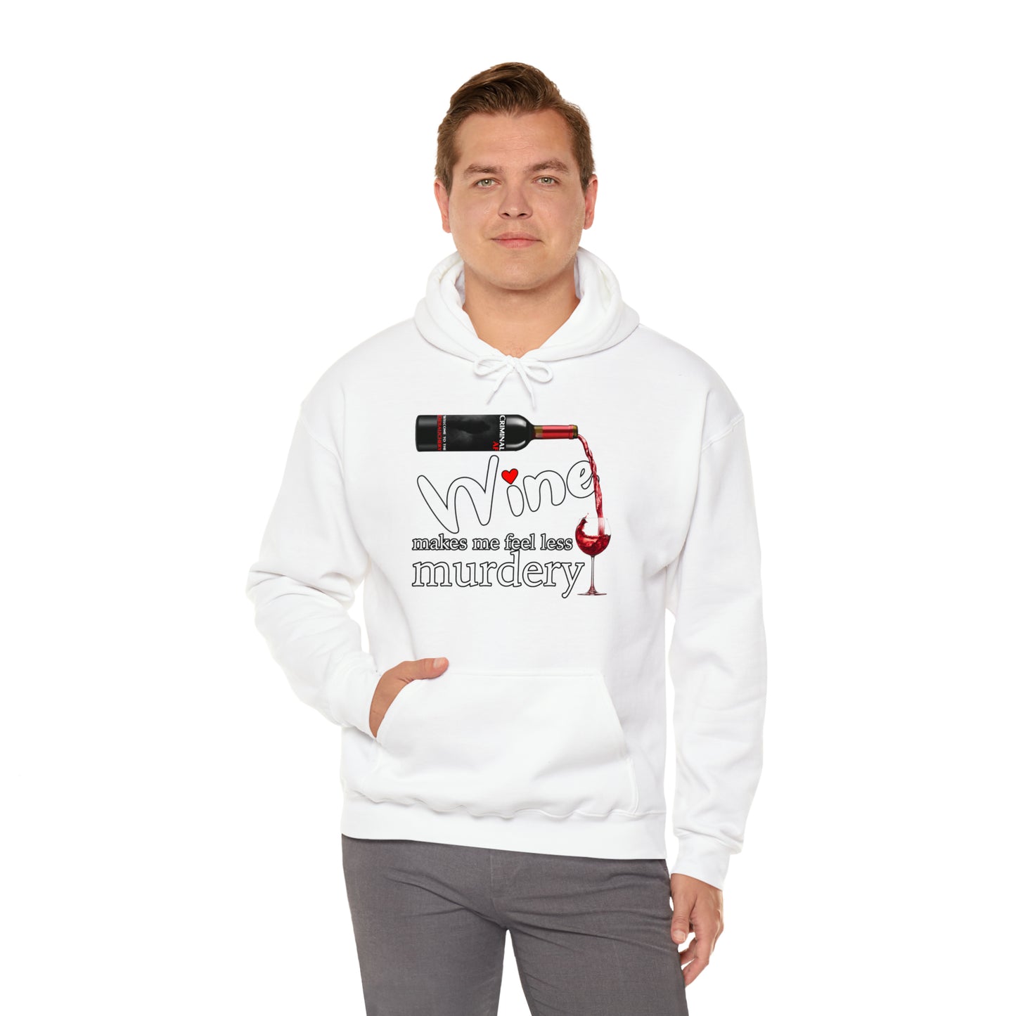 Make Me Feel Less Murdery Unisex Heavy Blend™ Hooded Sweatshirt