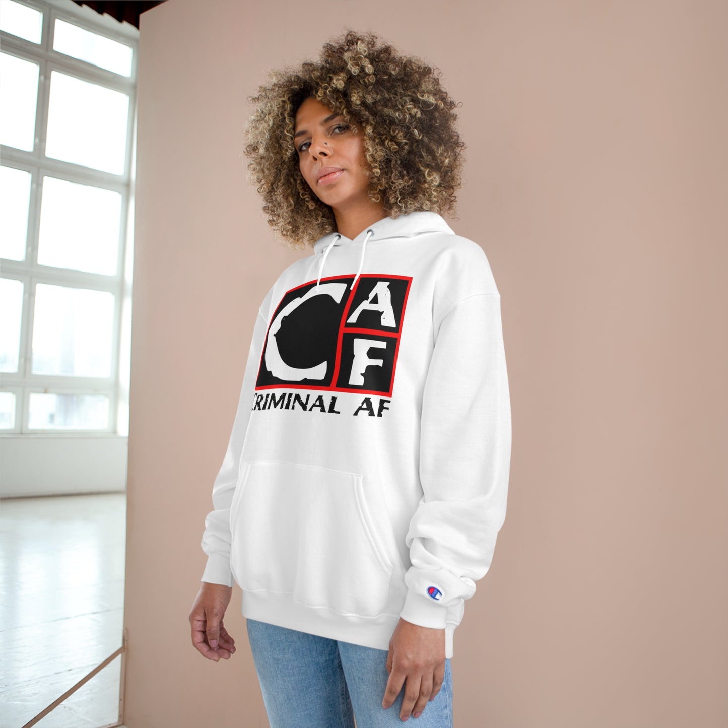 CAF Champion Hoodie - Unisex - Black Print