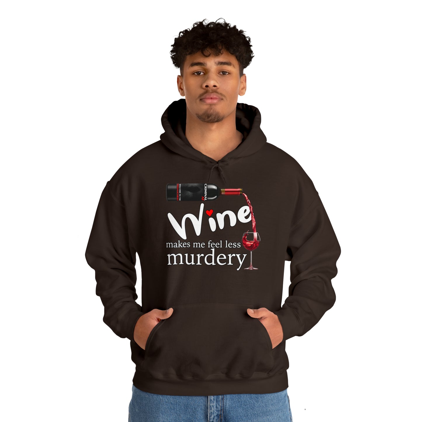 Make Me Feel Less Murdery Unisex Heavy Blend™ Hooded Sweatshirt