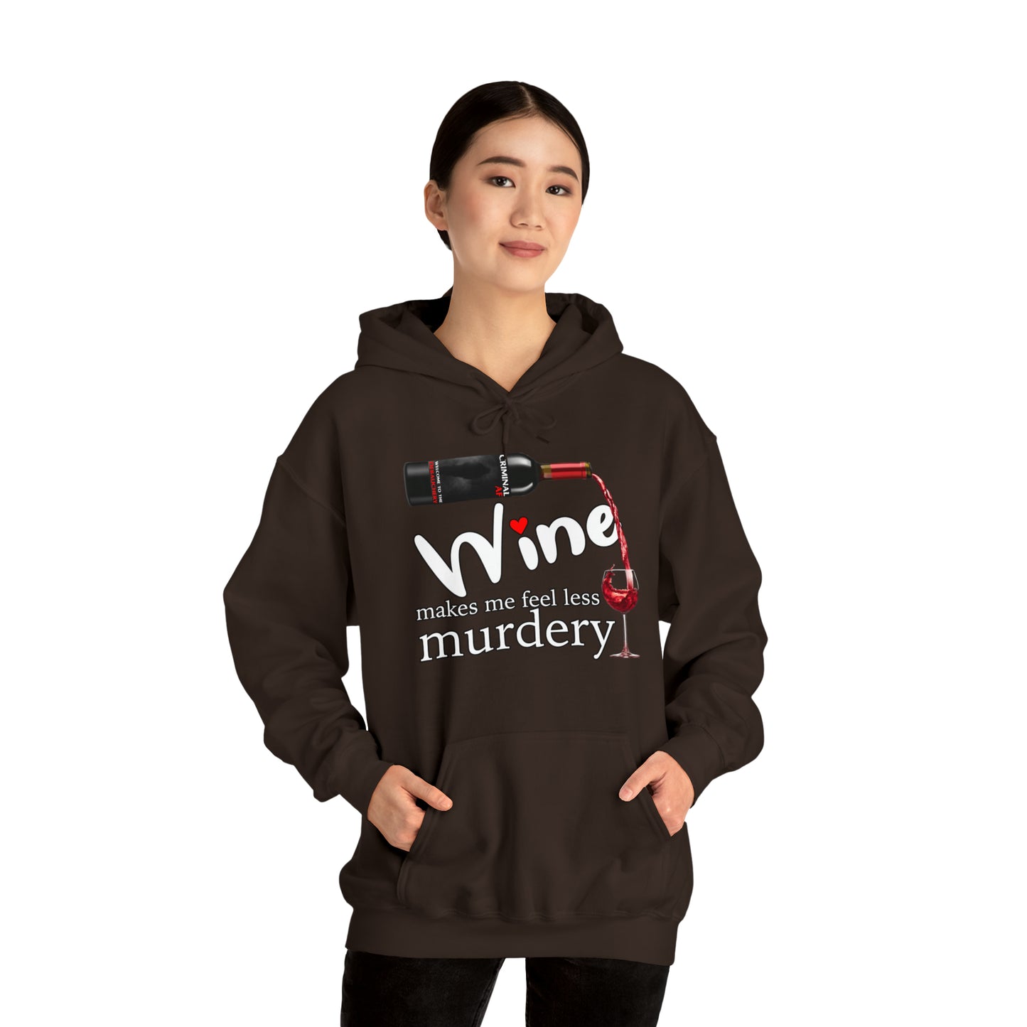 Make Me Feel Less Murdery Unisex Heavy Blend™ Hooded Sweatshirt