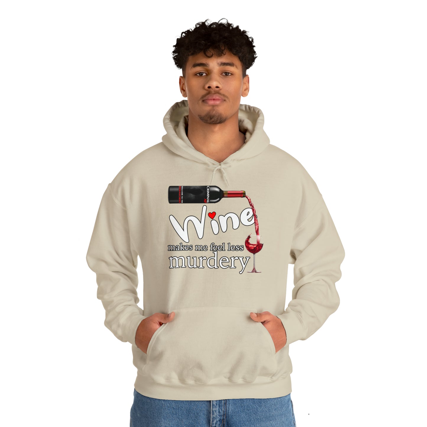 Make Me Feel Less Murdery Unisex Heavy Blend™ Hooded Sweatshirt