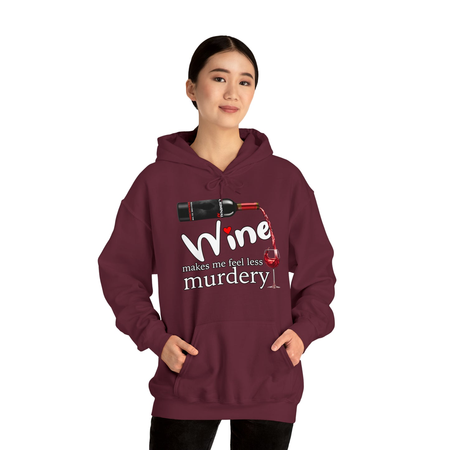 Make Me Feel Less Murdery Unisex Heavy Blend™ Hooded Sweatshirt