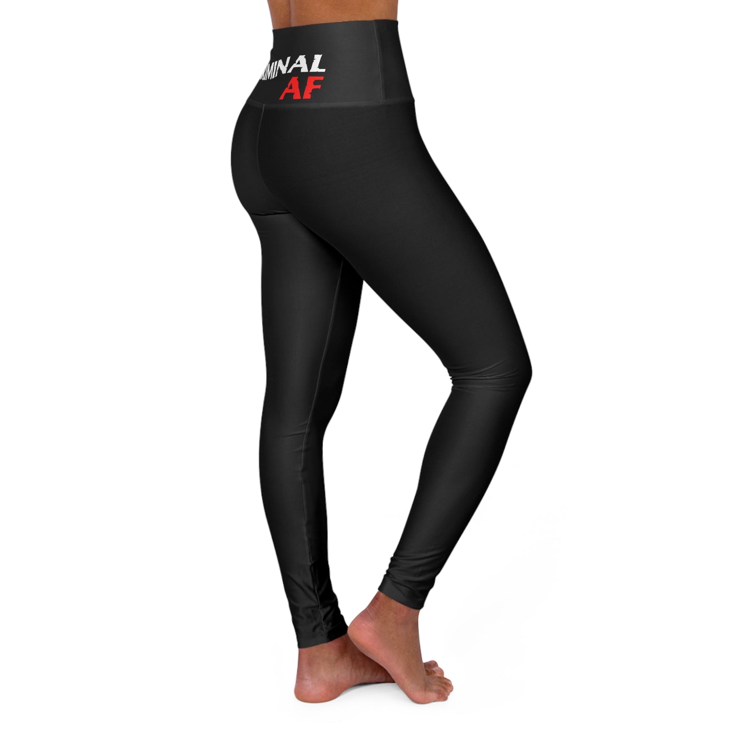 Criminal AF High Waisted Yoga Leggings (AOP)