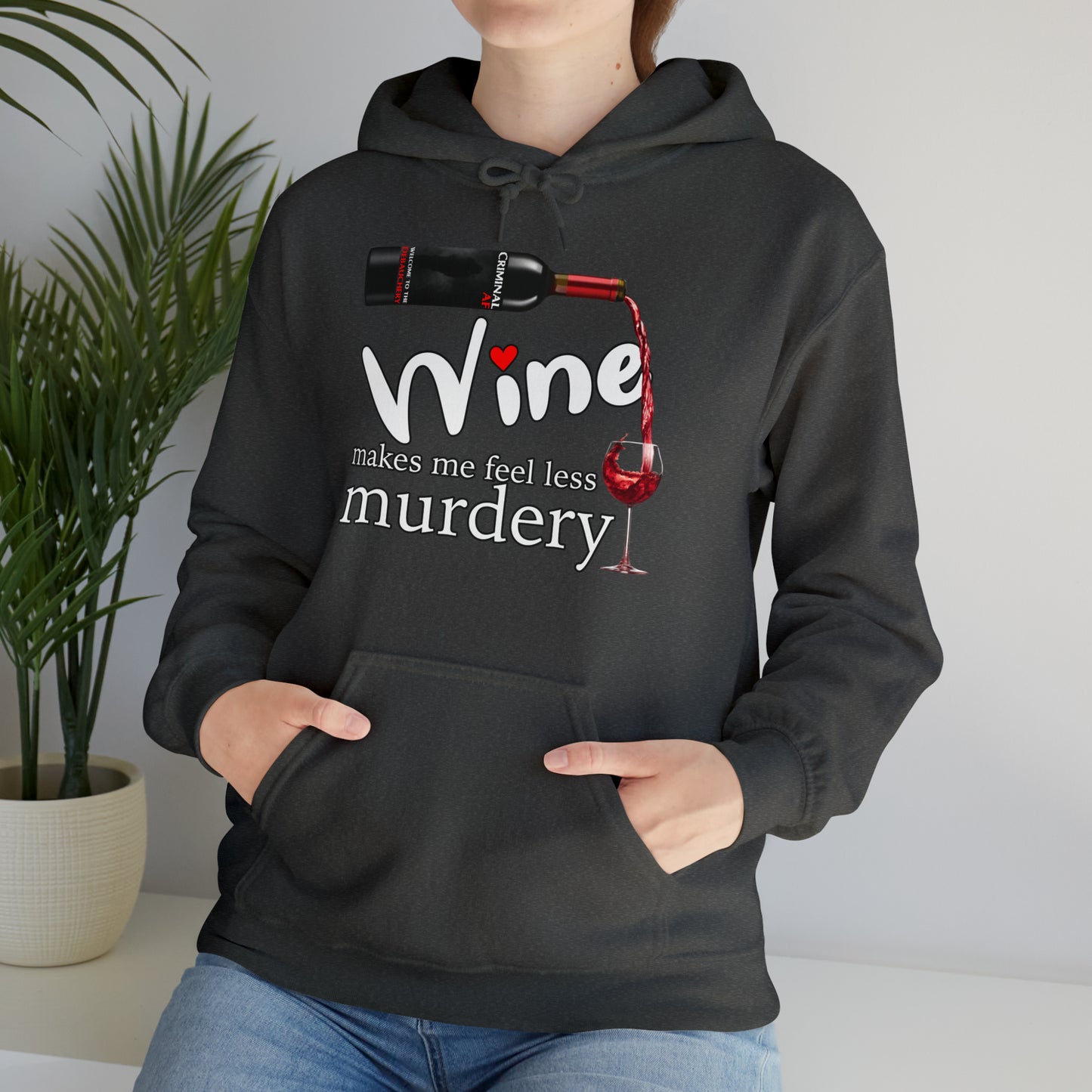 Make Me Feel Less Murdery Unisex Heavy Blend™ Hooded Sweatshirt