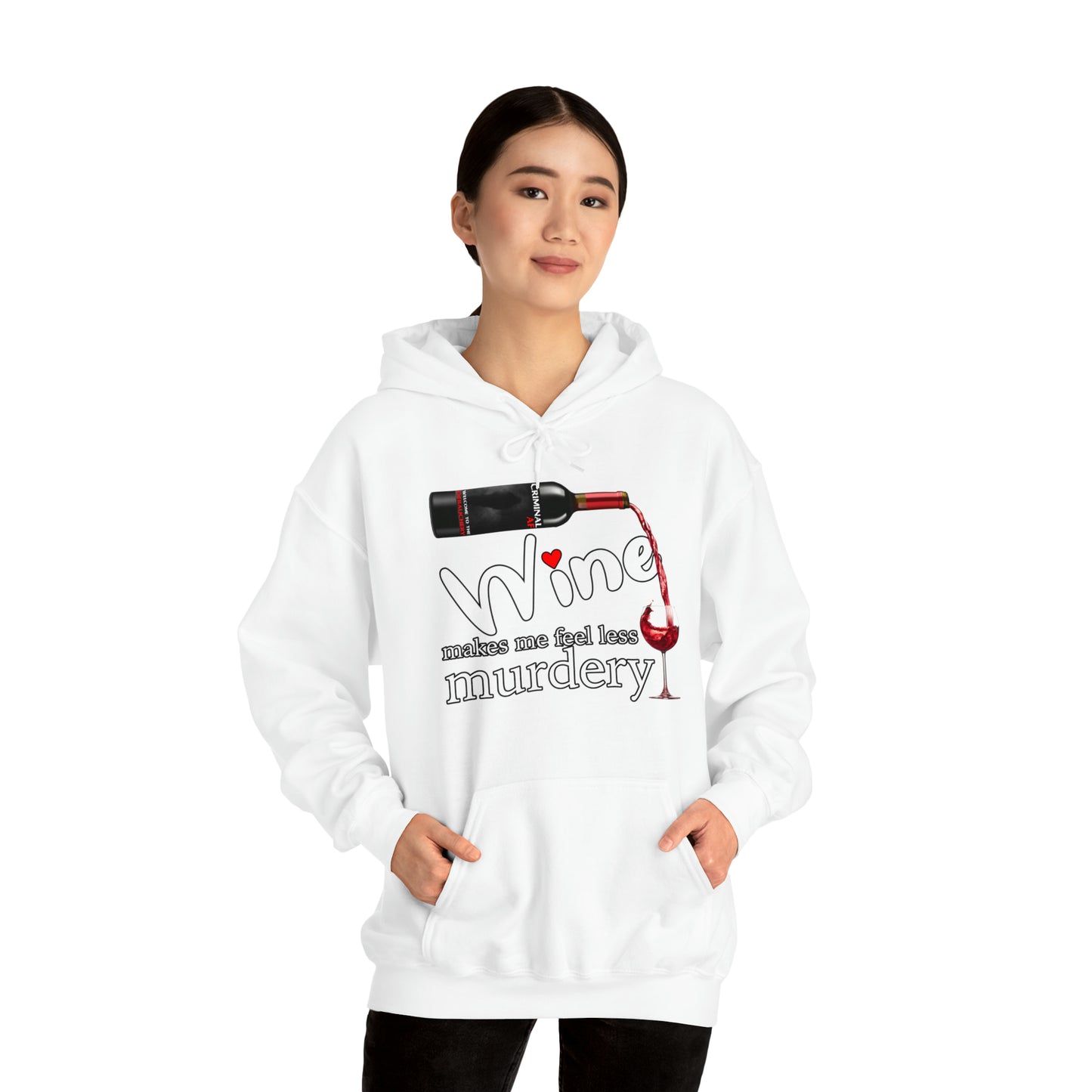 Make Me Feel Less Murdery Unisex Heavy Blend™ Hooded Sweatshirt