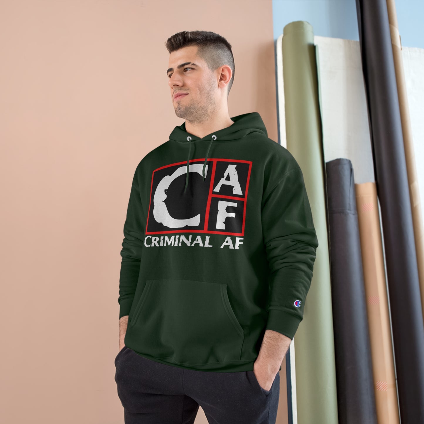 CAF Champion Hoodie - Unisex - White Print