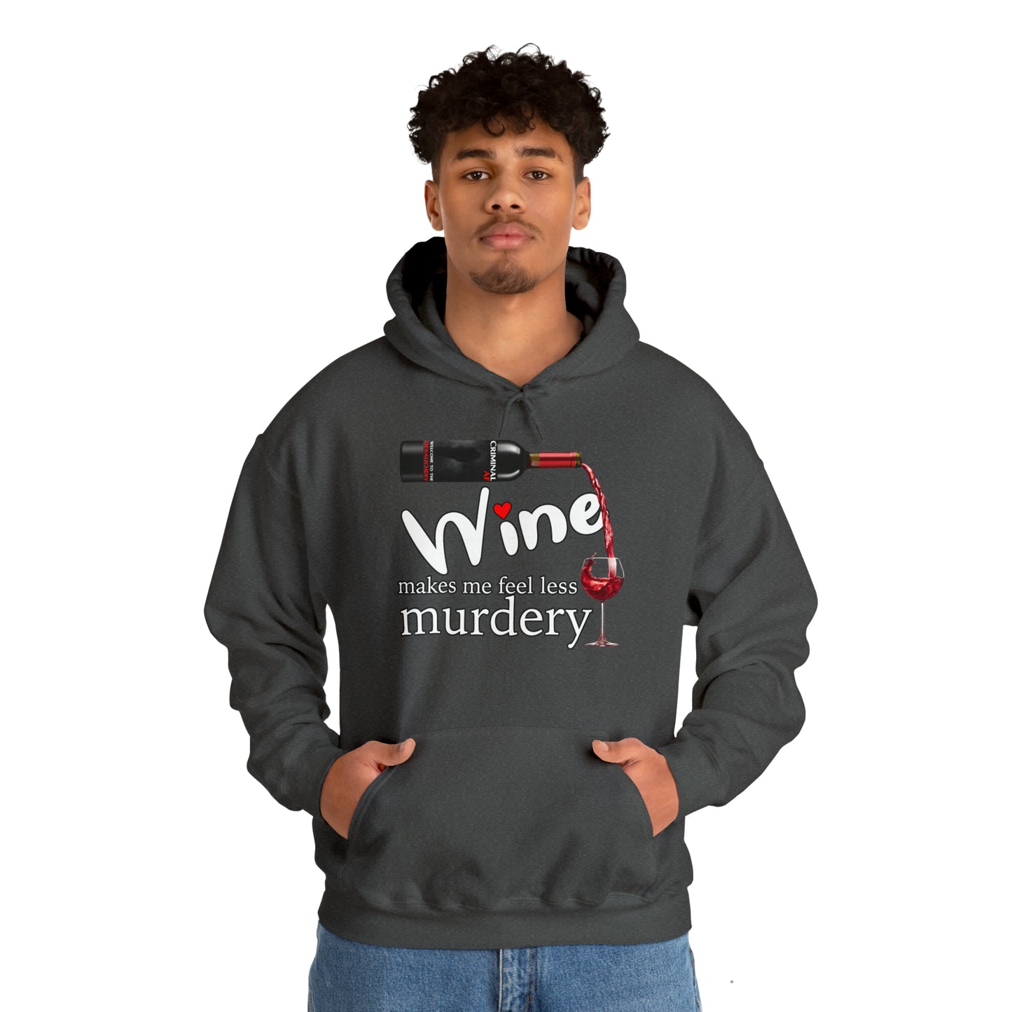 Make Me Feel Less Murdery Unisex Heavy Blend™ Hooded Sweatshirt