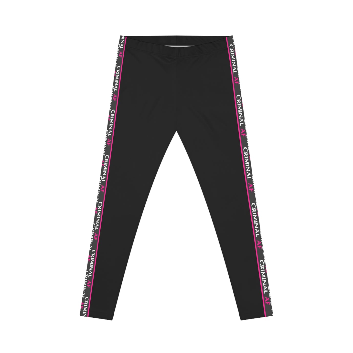 Criminal AF Women's Casual Leggings - Hot Pink