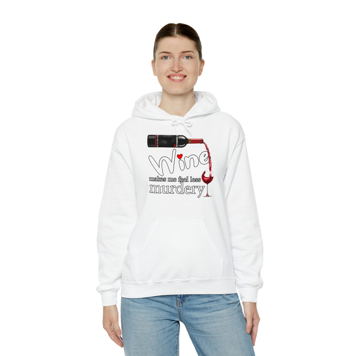 Make Me Feel Less Murdery Unisex Heavy Blend™ Hooded Sweatshirt