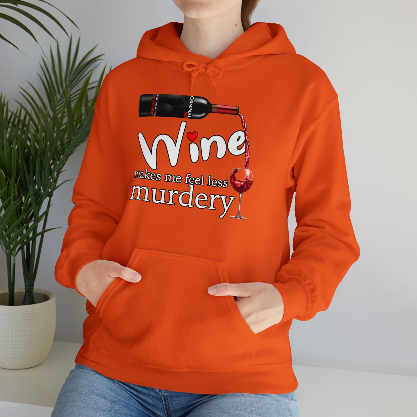 Make Me Feel Less Murdery Unisex Heavy Blend™ Hooded Sweatshirt