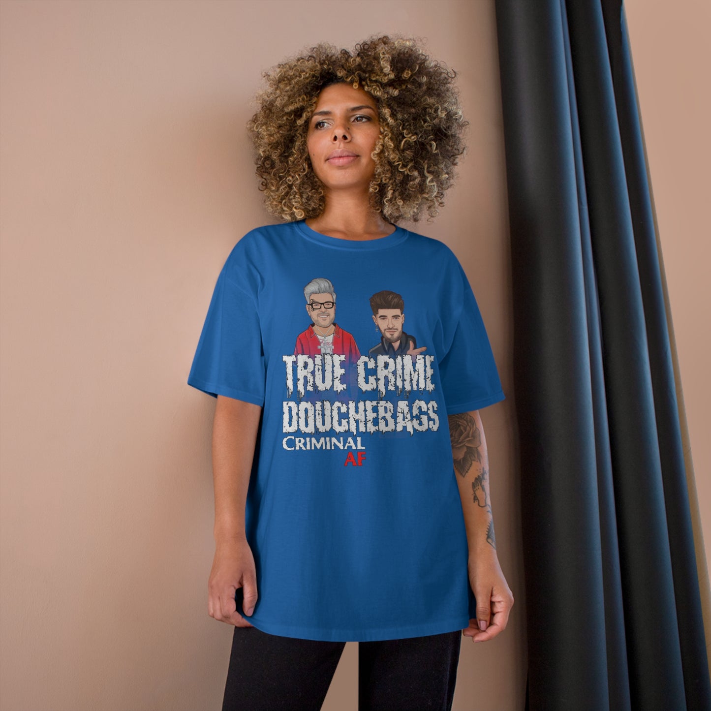 True Crime Douchebags Champion T-Shirt