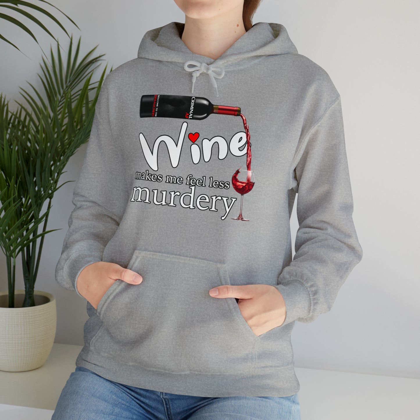 Make Me Feel Less Murdery Unisex Heavy Blend™ Hooded Sweatshirt