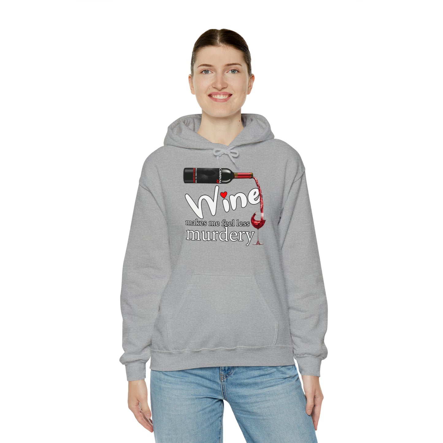 Make Me Feel Less Murdery Unisex Heavy Blend™ Hooded Sweatshirt