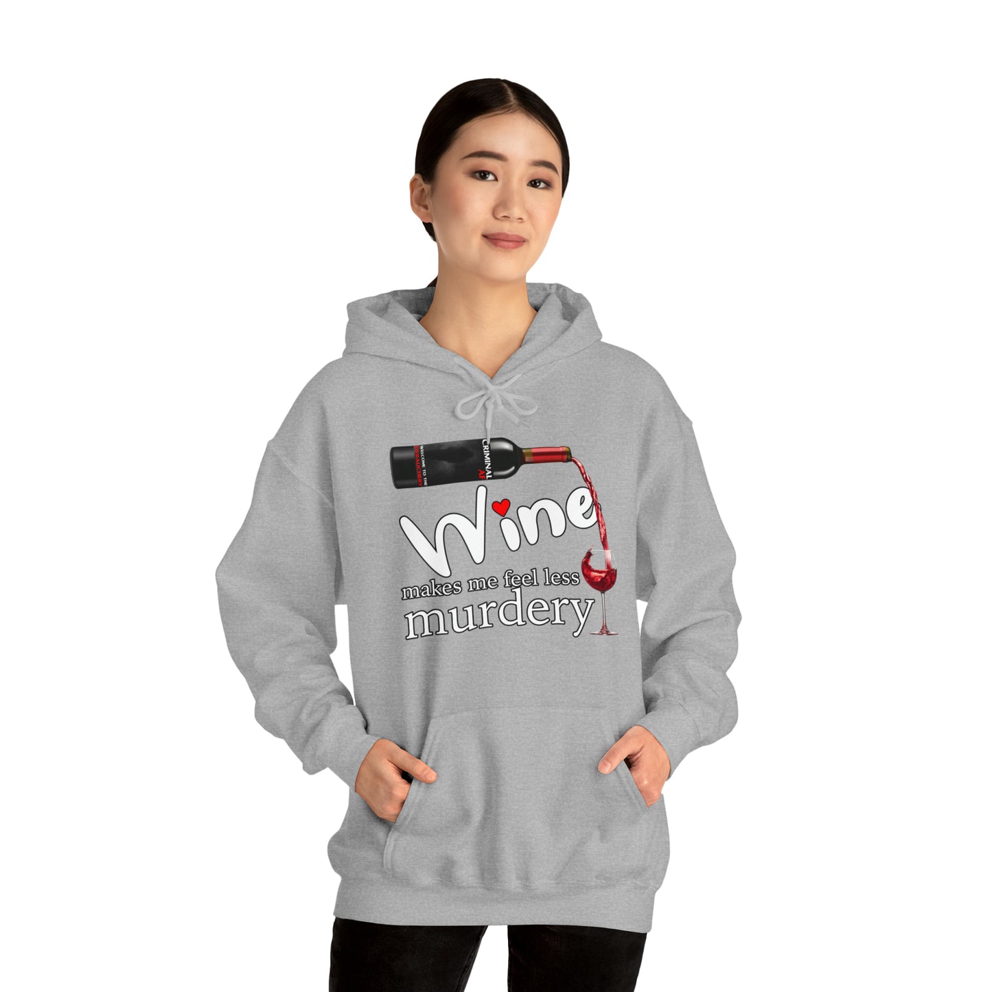 Make Me Feel Less Murdery Unisex Heavy Blend™ Hooded Sweatshirt