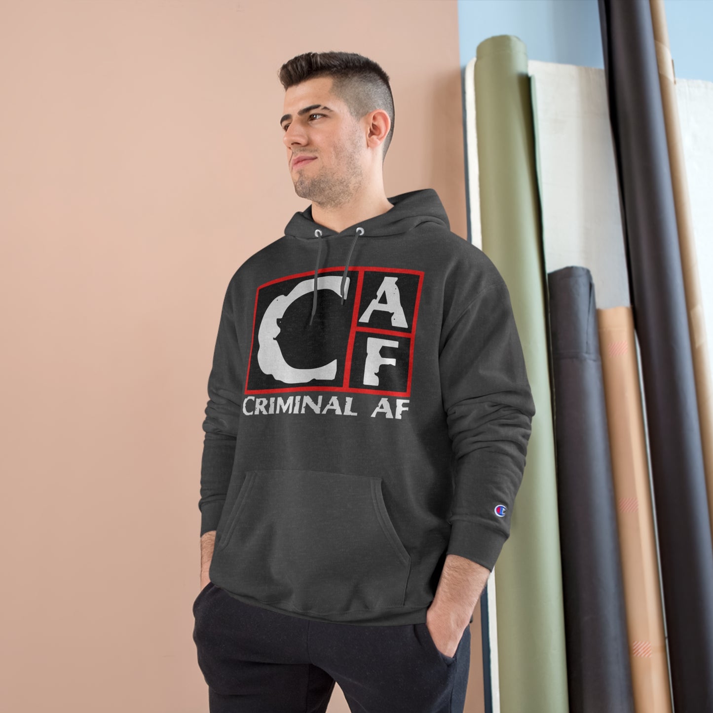 CAF Champion Hoodie - Unisex - White Print