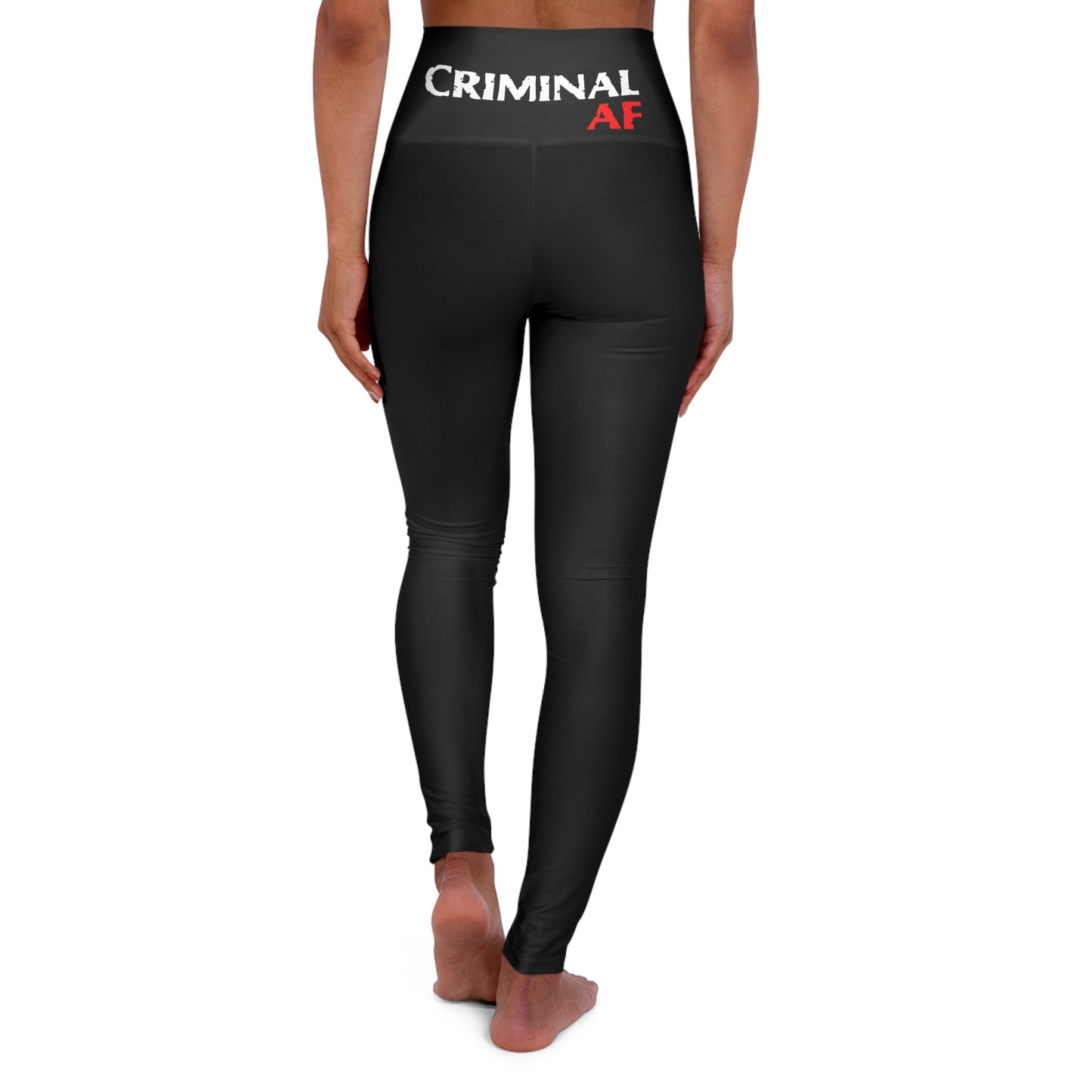 Criminal AF High Waisted Yoga Leggings (AOP)