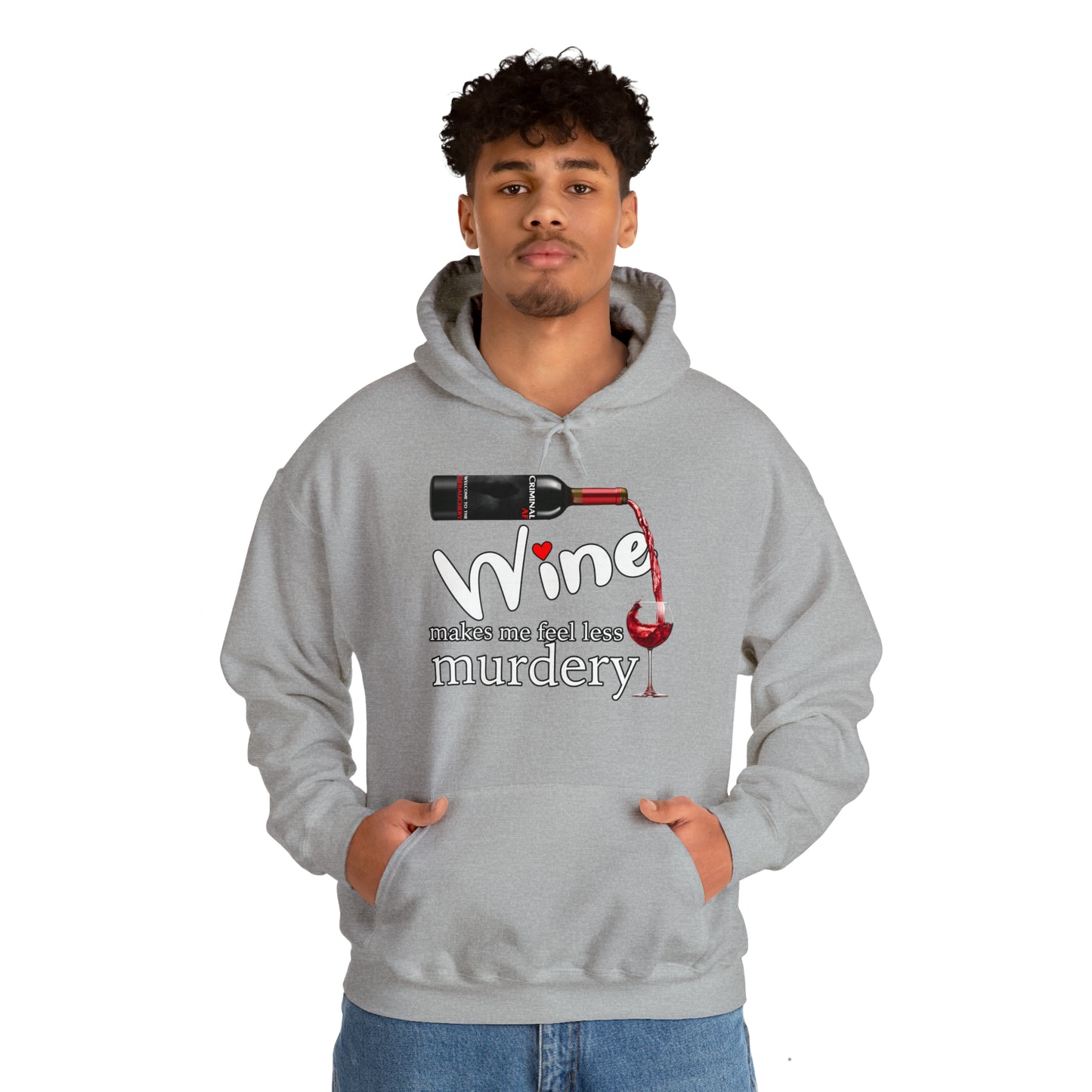 Make Me Feel Less Murdery Unisex Heavy Blend™ Hooded Sweatshirt