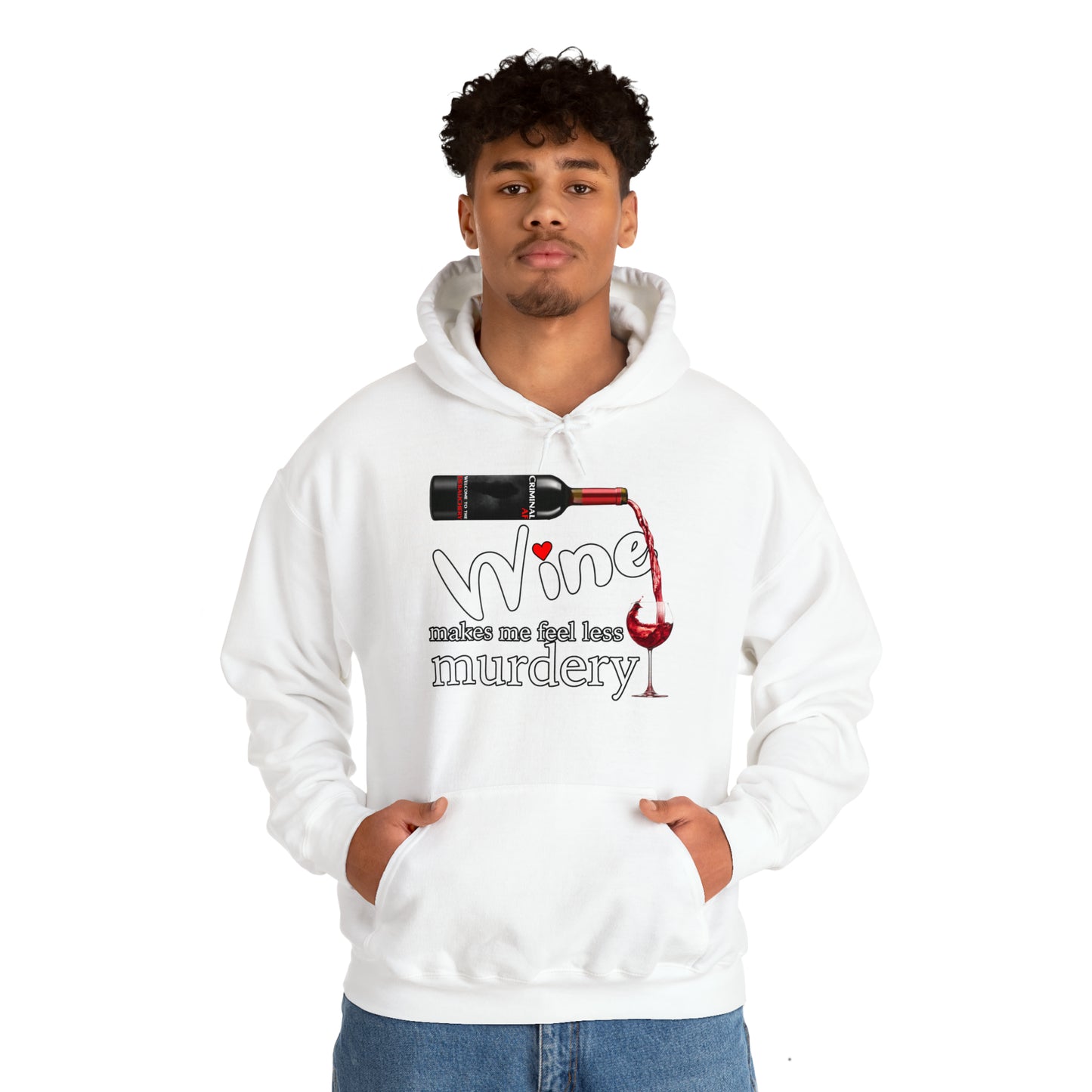 Make Me Feel Less Murdery Unisex Heavy Blend™ Hooded Sweatshirt