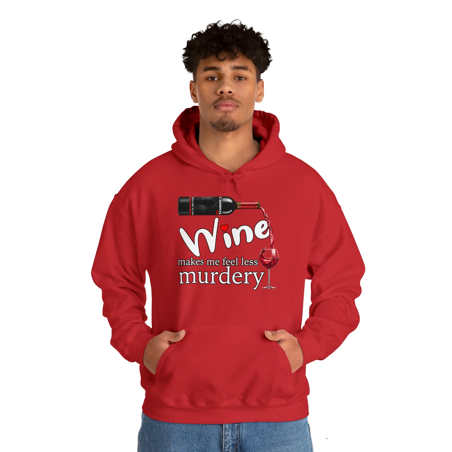 Make Me Feel Less Murdery Unisex Heavy Blend™ Hooded Sweatshirt