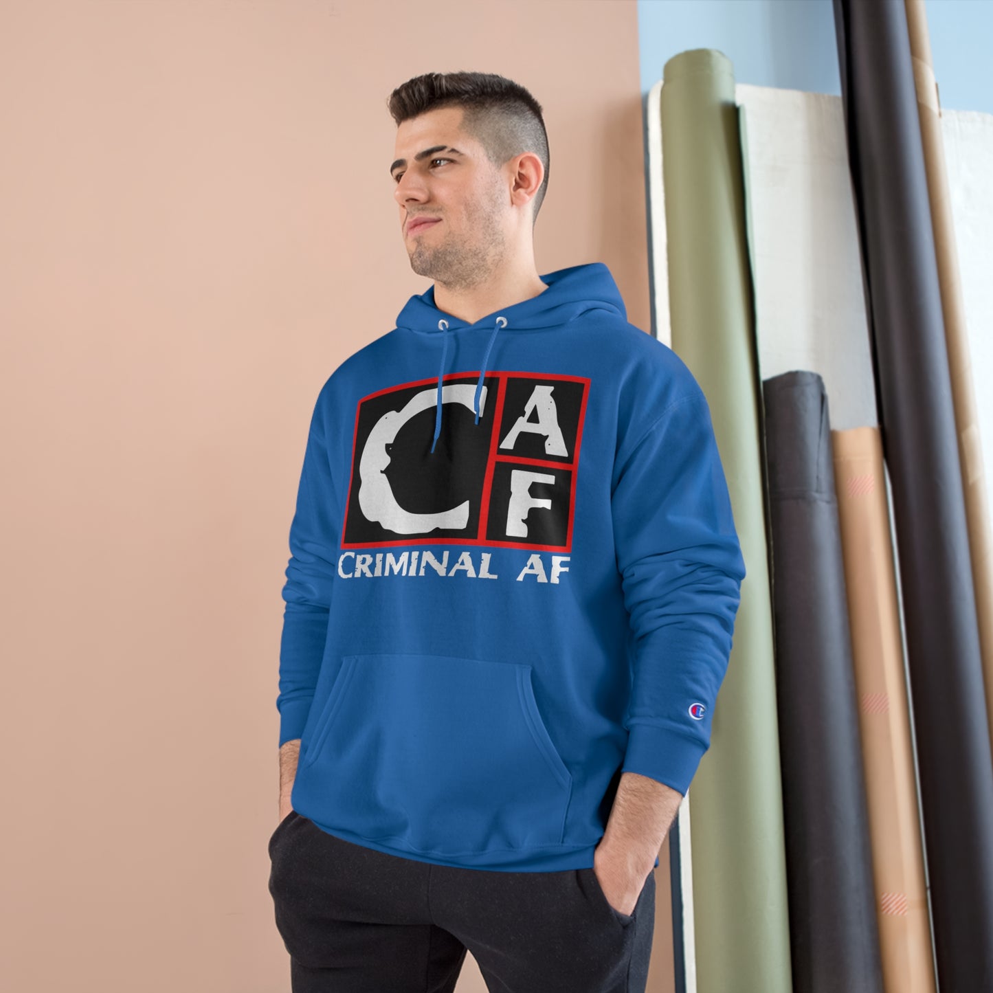 CAF Champion Hoodie - Unisex - White Print