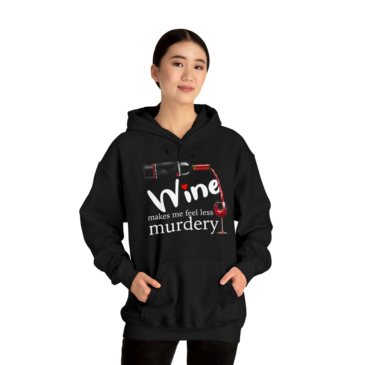 Make Me Feel Less Murdery Unisex Heavy Blend™ Hooded Sweatshirt