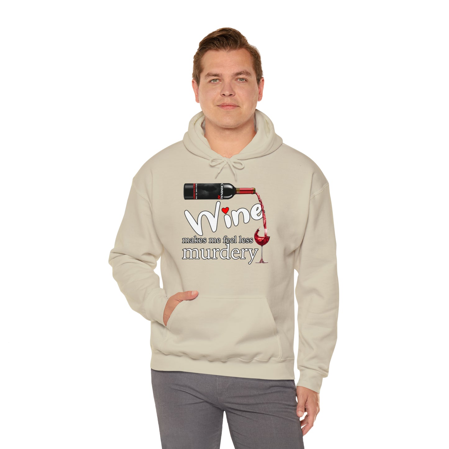 Make Me Feel Less Murdery Unisex Heavy Blend™ Hooded Sweatshirt