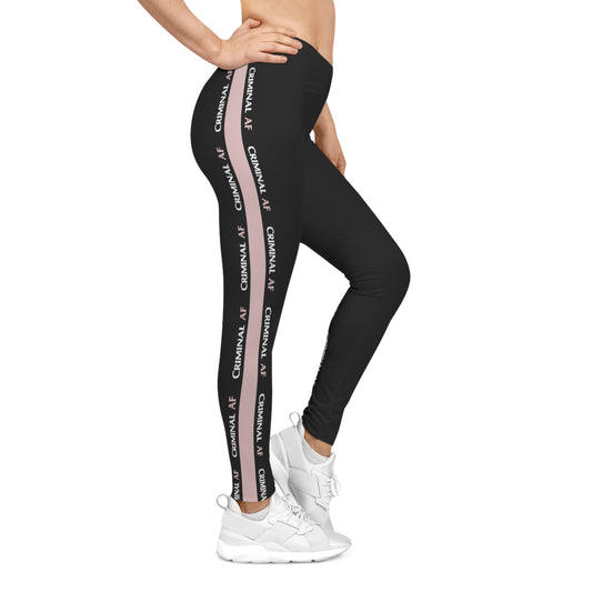 Criminal AF Women's Casual Leggings Blush Pink