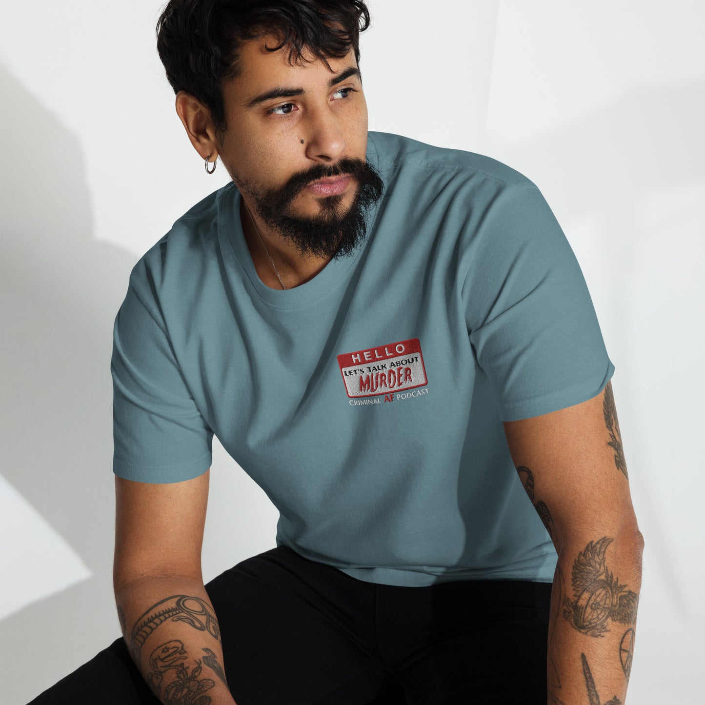 HELLO - Let's Talk About MURDER Unisex Premium Heavyweight Tee