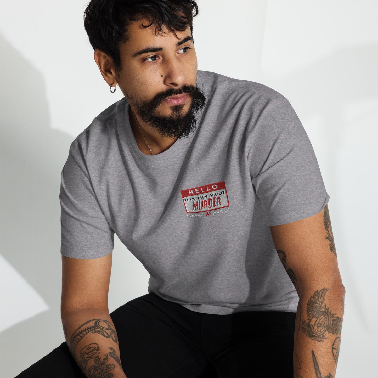 HELLO - Let's Talk About MURDER Unisex Premium Heavyweight Tee