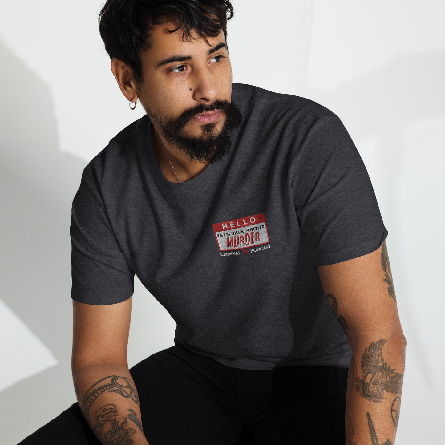 HELLO - Let's Talk About MURDER Unisex Premium Heavyweight Tee