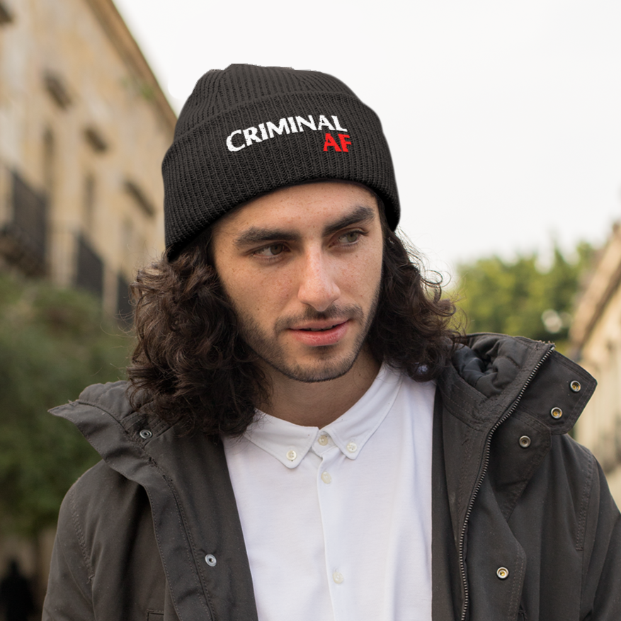 Criminal AF Knit Beanie